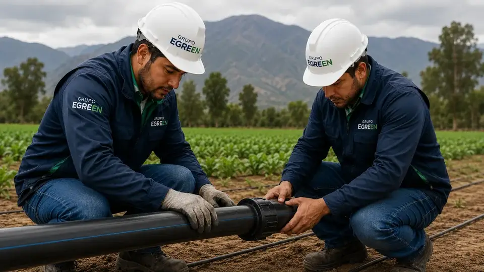 Equipo de Grupo Egreen trabajando en campo